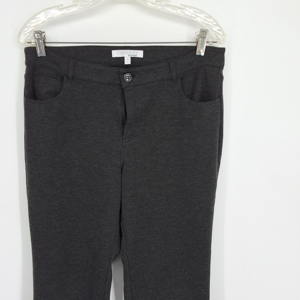 Ellen Tracy Sz 10 Charcoal Flare Pants - Picture 3 of 5